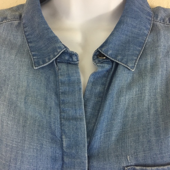 Beach lunch lounge Chambray Dress Size M - Picture 4 of 8